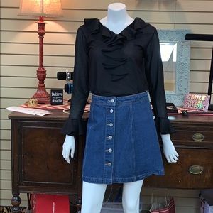 Gently worn denim skirt
